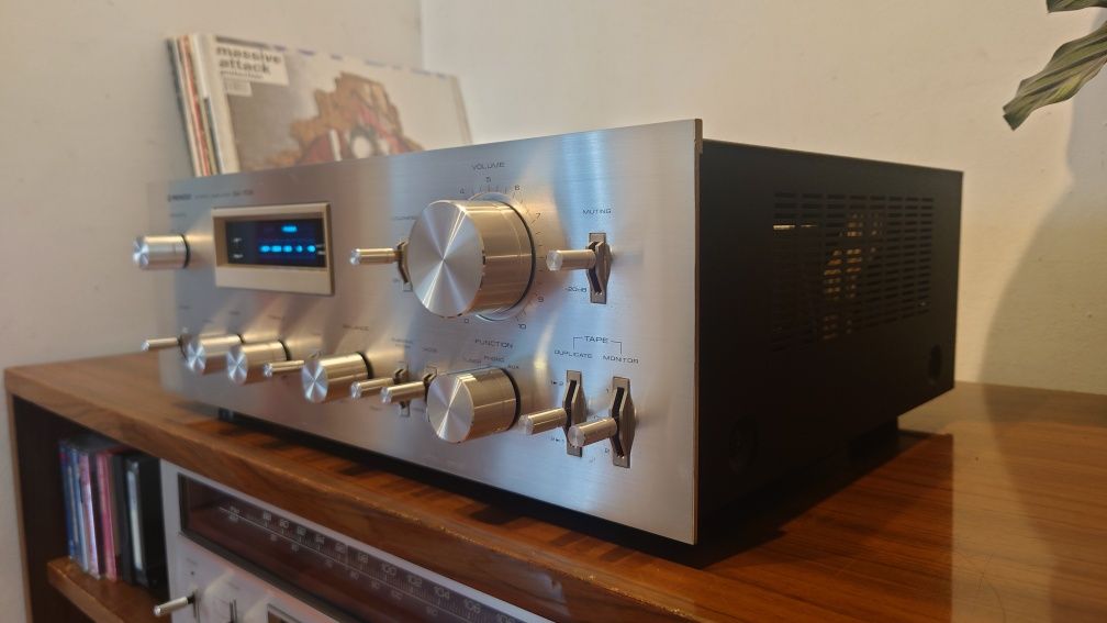 Pioneer SA708 BLUELINE, wzmacniacz stereo, vintage lata 70te