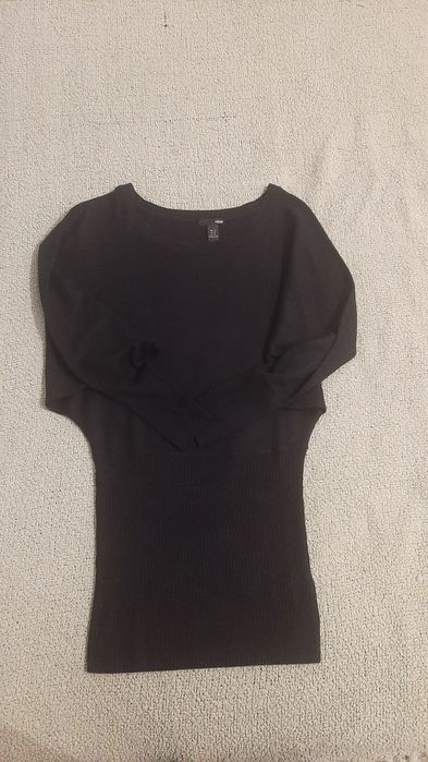 Sweter H&M czarny z wełną xs/s
