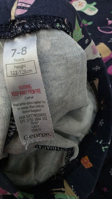 Piżama piżamka świąteczna George r.122/128