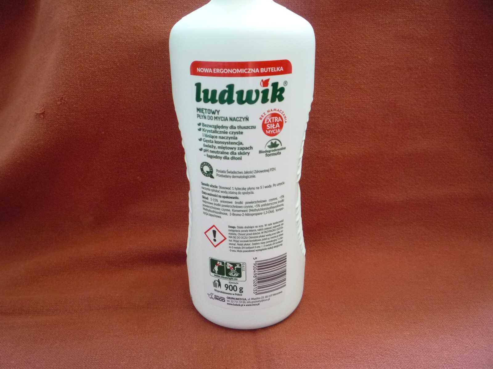 Płyn do mycia naczyń Ludwik Miętowy 900ml