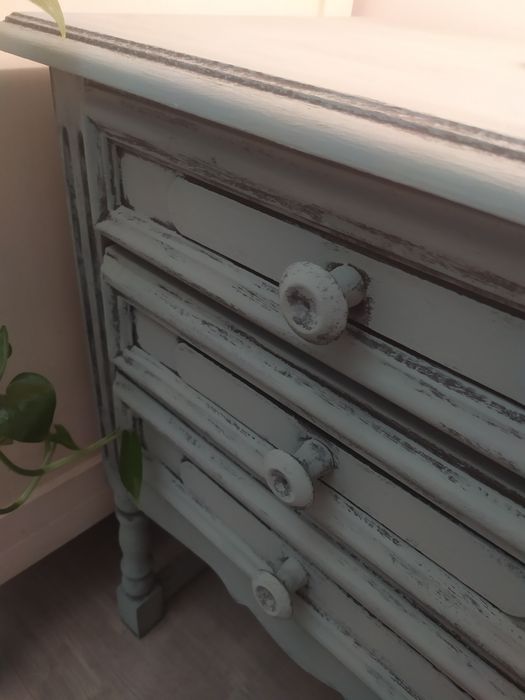 Szafka nocna drewniana,  stolik nocny, komoda, komódka, shabby chic