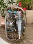 Zestaw biżuterii vintage w słoiku mystery jewelry jar boho retro