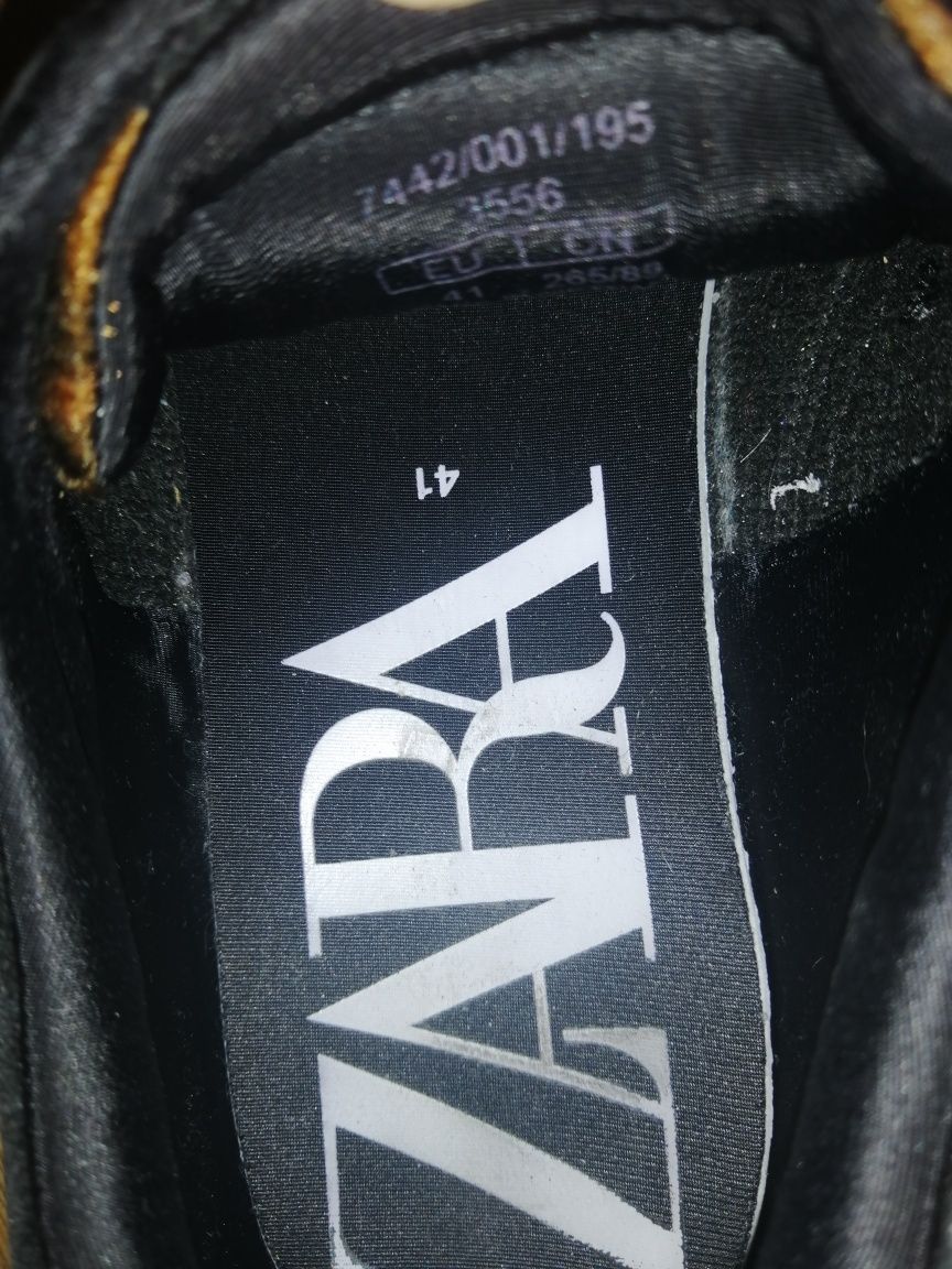 ZARA r. 41 adidasy panterka futerko brązowe buty sportowe