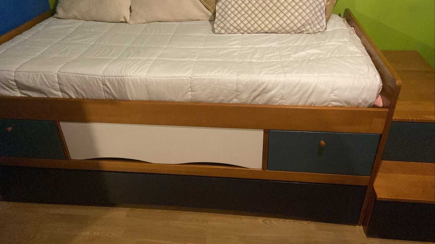 Cama Beliche Com Gavetas e 2 degraus /gavetas