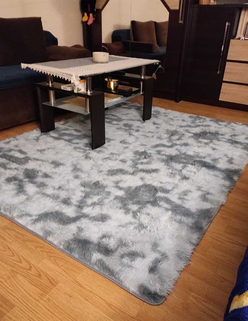 Miękki dywan pluszowy do sypialni salonu shaggy 160 x 220 cm