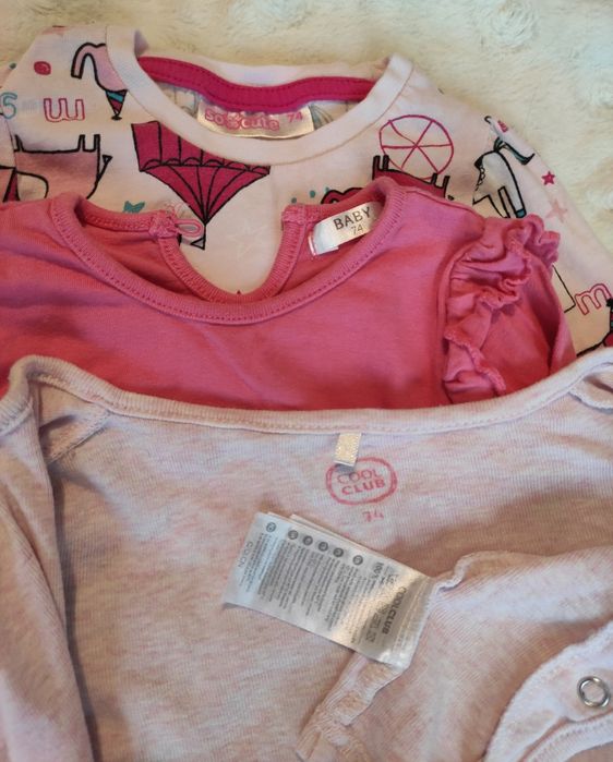 Zestaw ubranek dla dziewczynki, rozm 74, długi rękaw