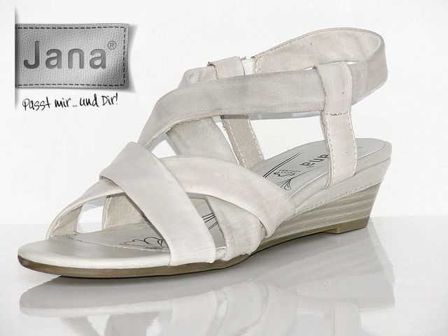 Sandały damskie JANA 28312 skóra offwhite r 38,5