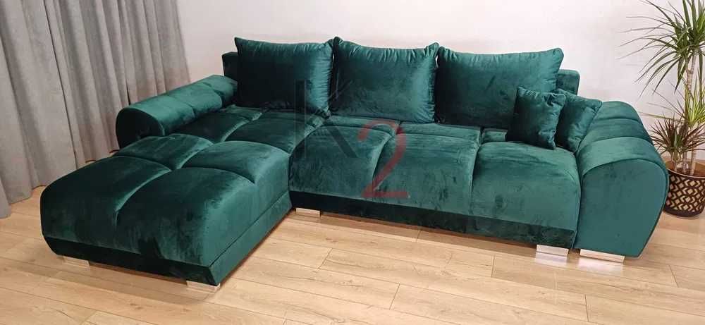 Narożnik  Alaska   Kanapa Pikowana, Sofa do Salonu  +  GRATIS