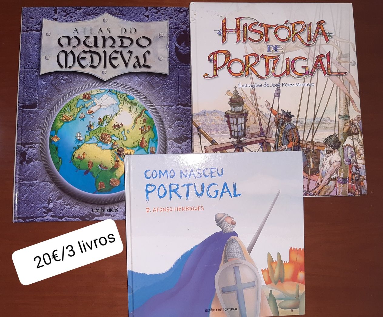 História de Portugal + Como nasceu Portugal + Atlas do Mundo Medieval