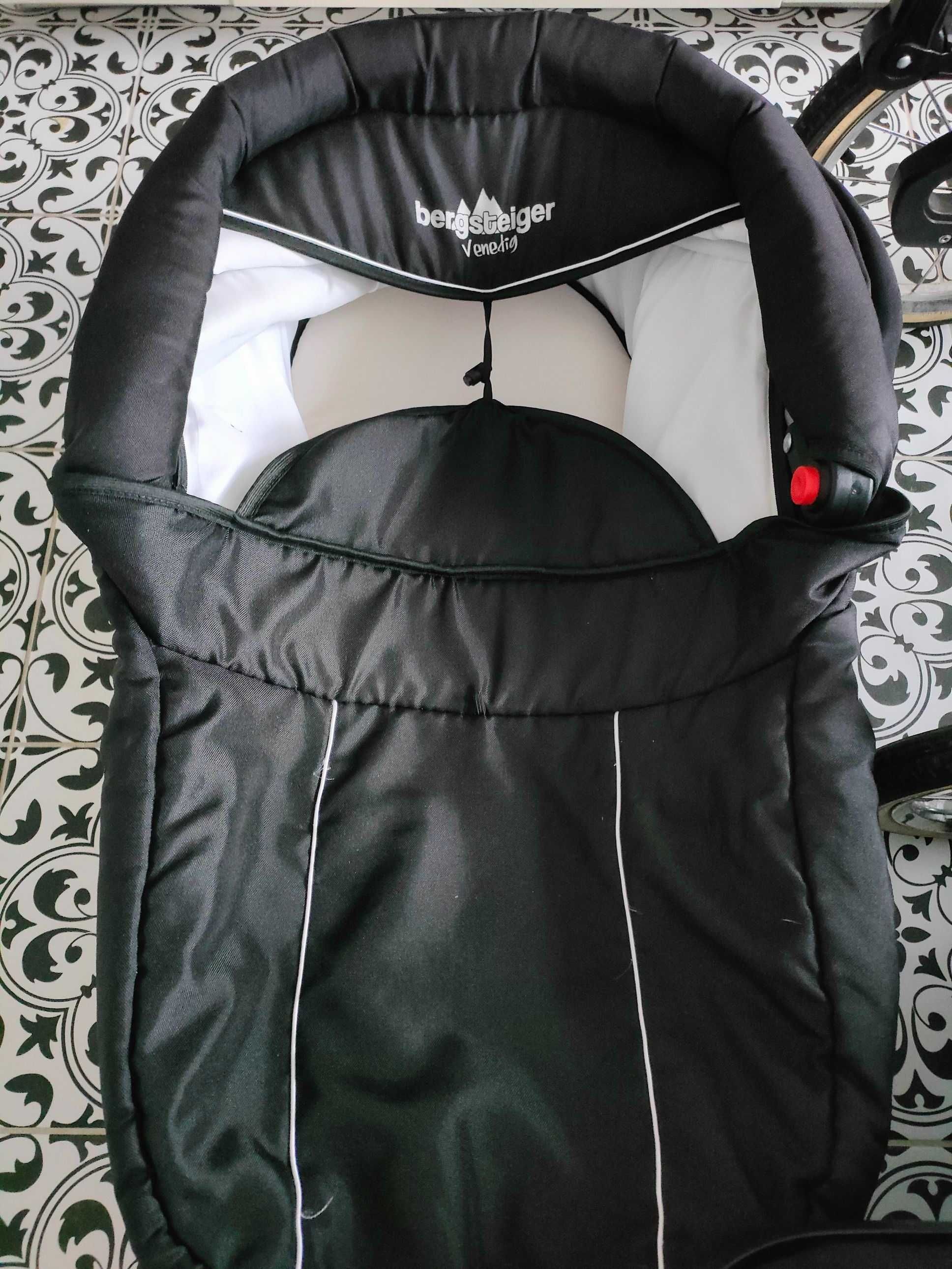 Wózek 3w1 klasyczny Bergster Venedig black + Maxi Cosi