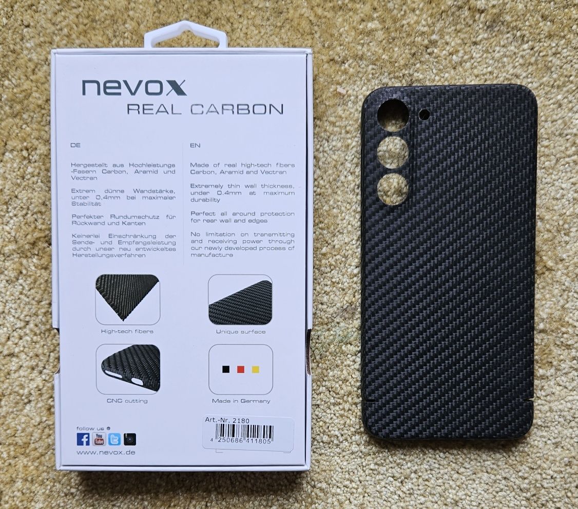 Nevox do Samsung S23+ Kevlarowe/karbonowe etui z wbudowanymi blaszkami