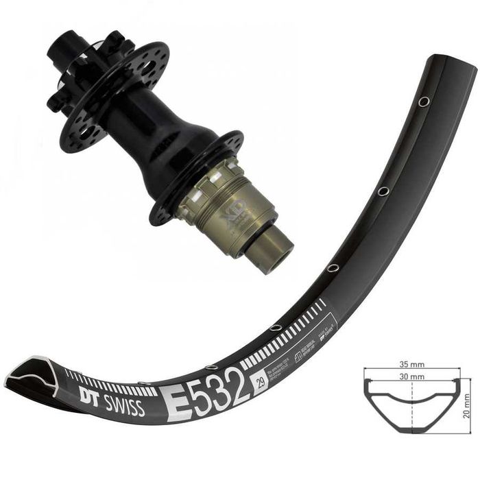 Koło tylne DT Swiss E532 + Novatec D792, enduro MTB