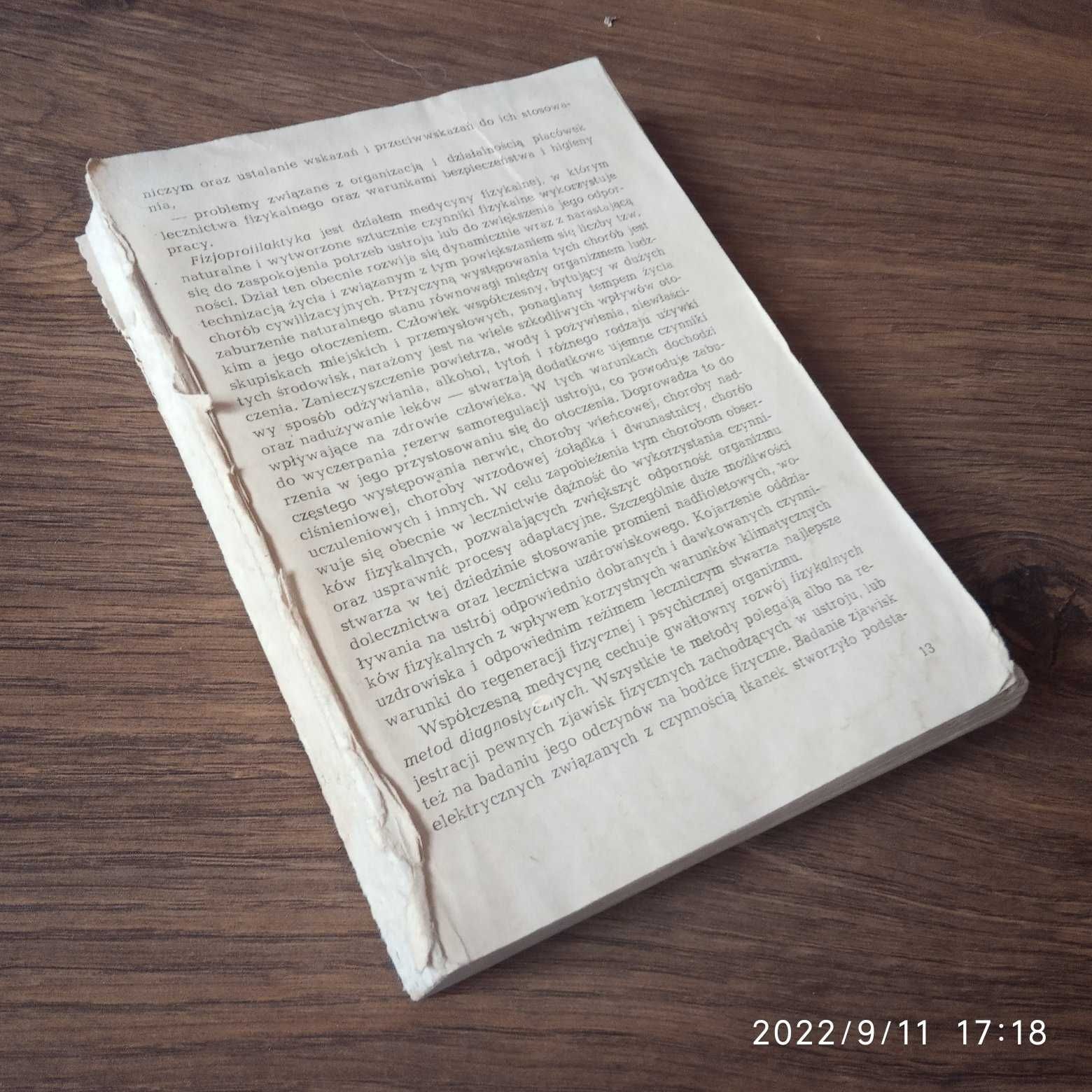 stara książka podręcznik medycyna - rehabilitacja