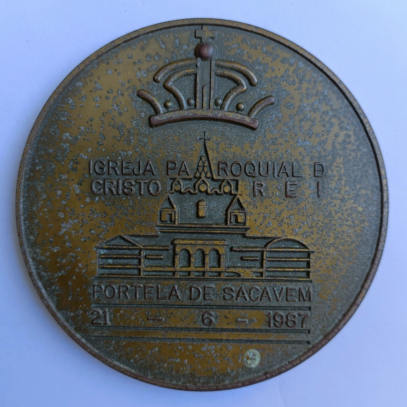 Medalha de Igreja Paroquial de Cristo Rei. Portela de Sacavém.