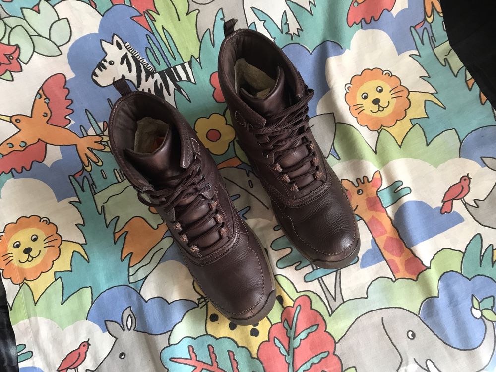 Оригинальные зимние кожаные ботинки Clarks. Размер 45/29.5 см