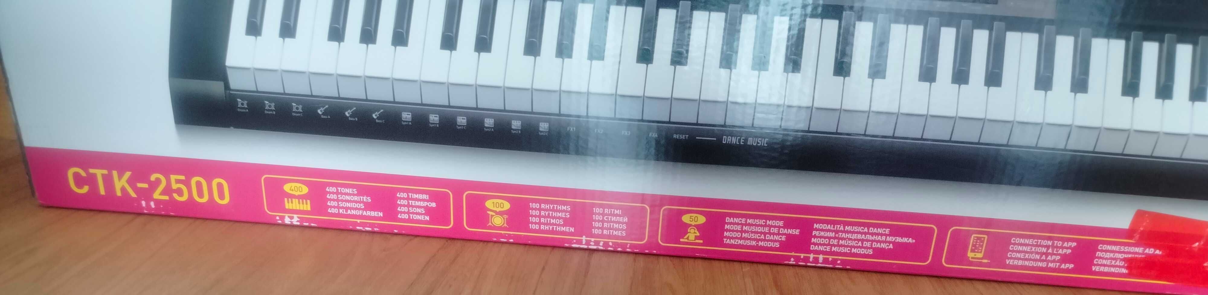 Piano - Casio Teclado Digital CTK-2500 + Mesa de Suporte