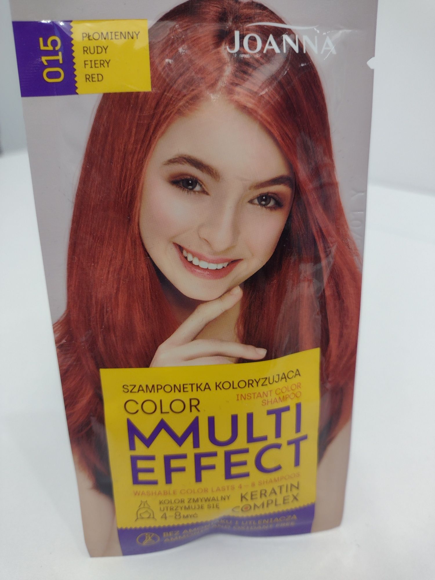 Farba do włosów Joanna Intensywna Miedź 44+szamponetka płomienny rudy
