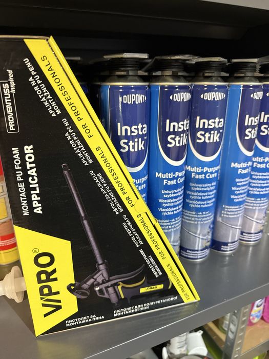 INSTA STIK - Klej w pianie do styropianu XPS przy 24 sztukach PISTOLET