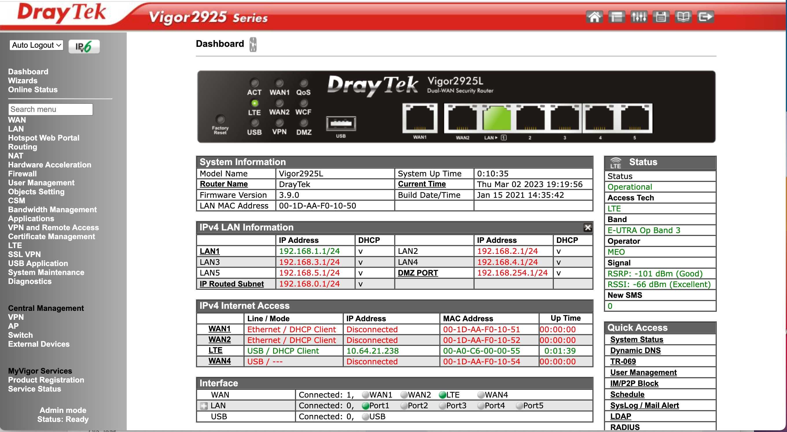 Router Draytek Vigor 2925 L