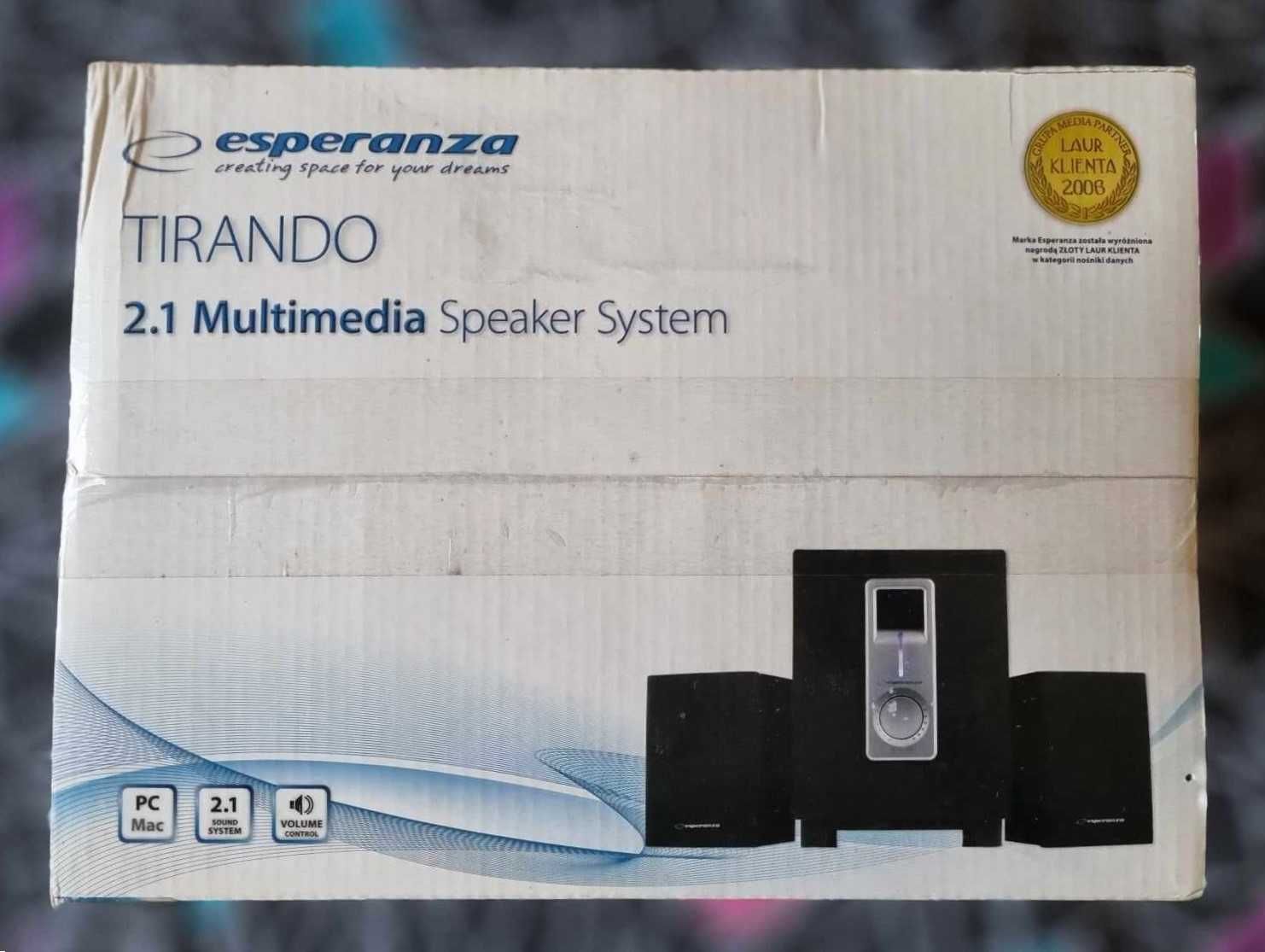 Głośniki Komputerowe Esperanza TIRANDO 2.1 NOWE