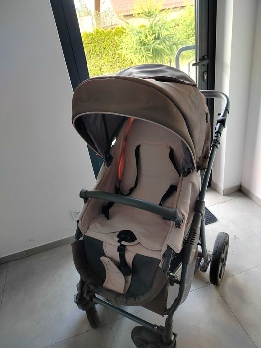 Wózek 3 in 1 szaro rozowy