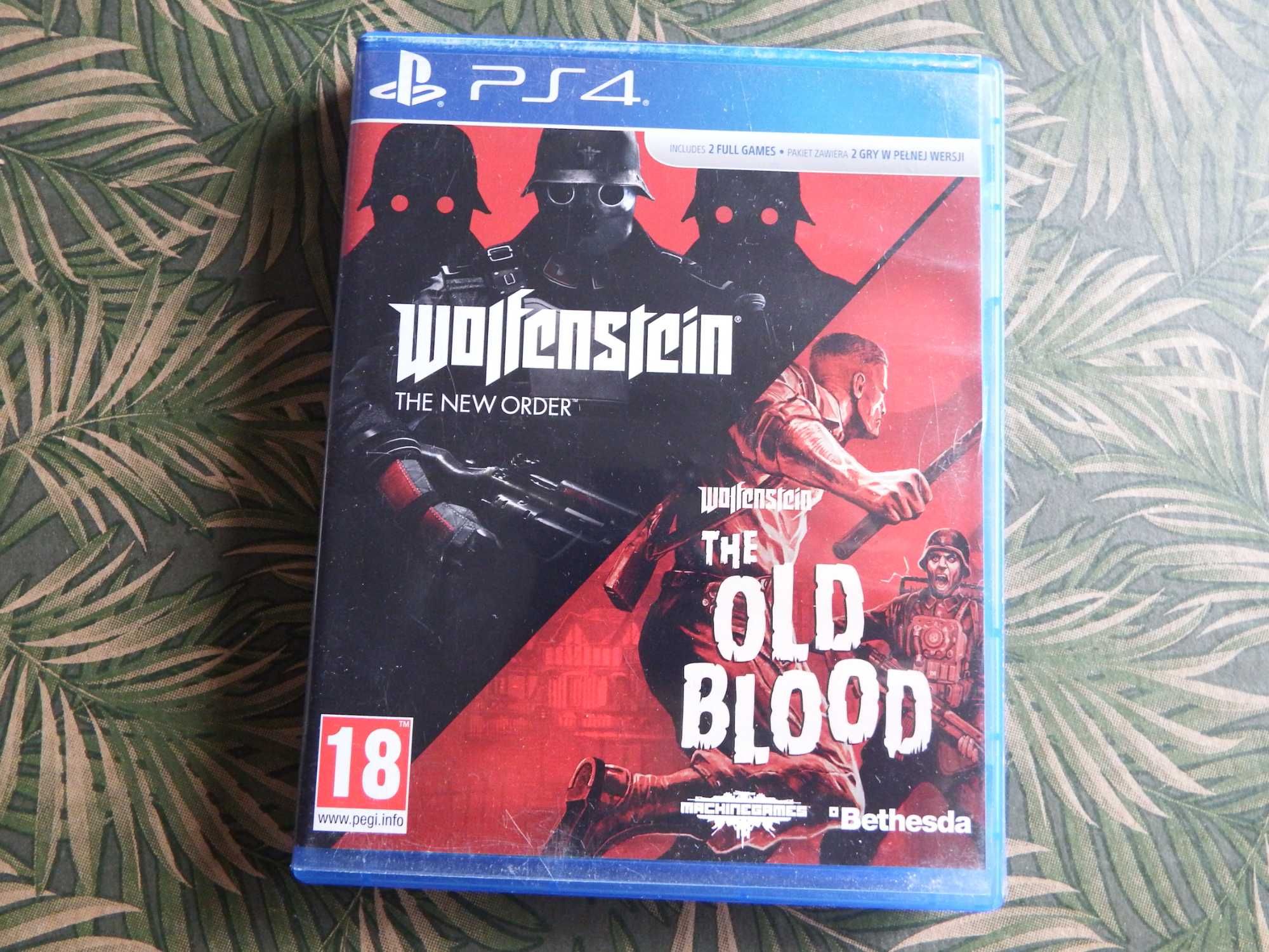 PS4 Wolfenstein DUAL PACK 2 x GRA komplet 2 części unikat