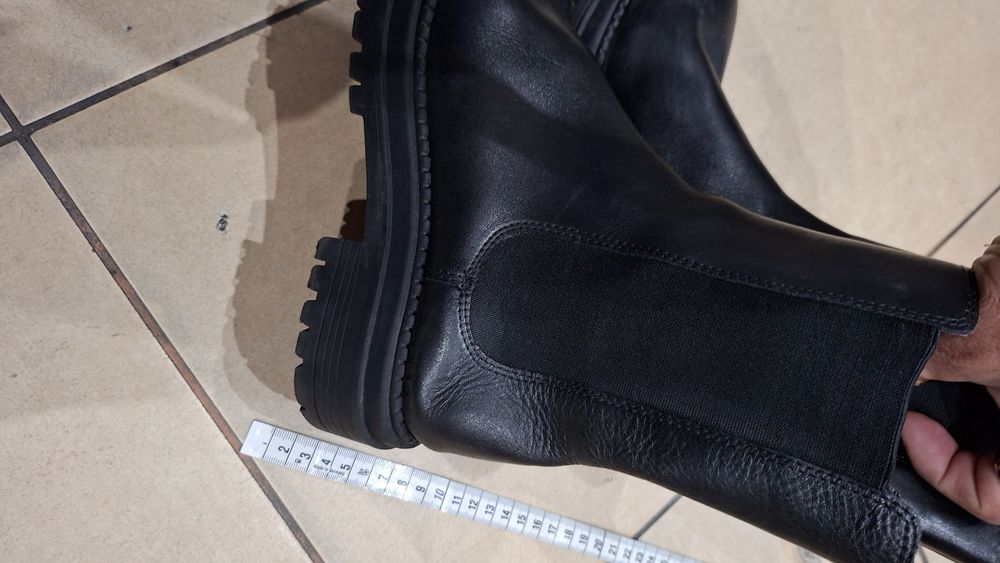 botki skórzane 37 wkl 23,5 wymiary na zdjęciach