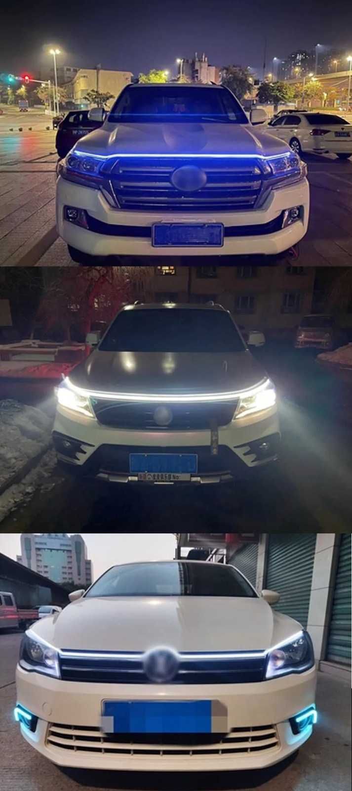 Лед лента під капот Led підсвітка ДХО 150см ice blue