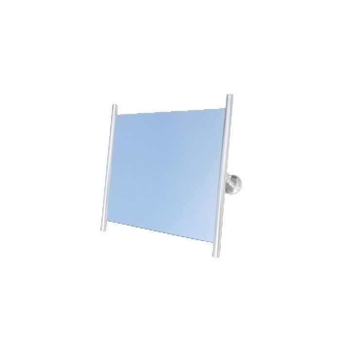 Lustro uchylne do łazienki z boczną ramą INOX