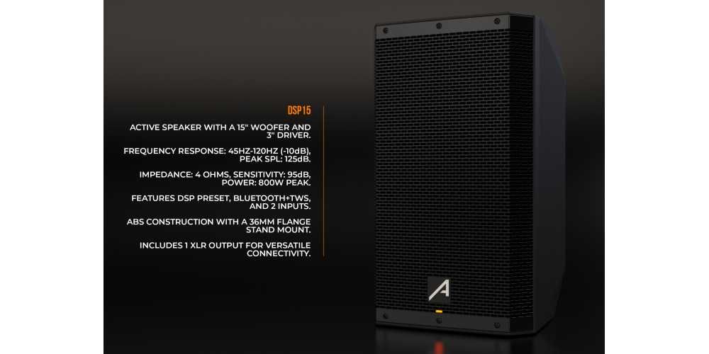 Novidade! Coluna Som Audibax DSP15 800W com DSP - NOVA