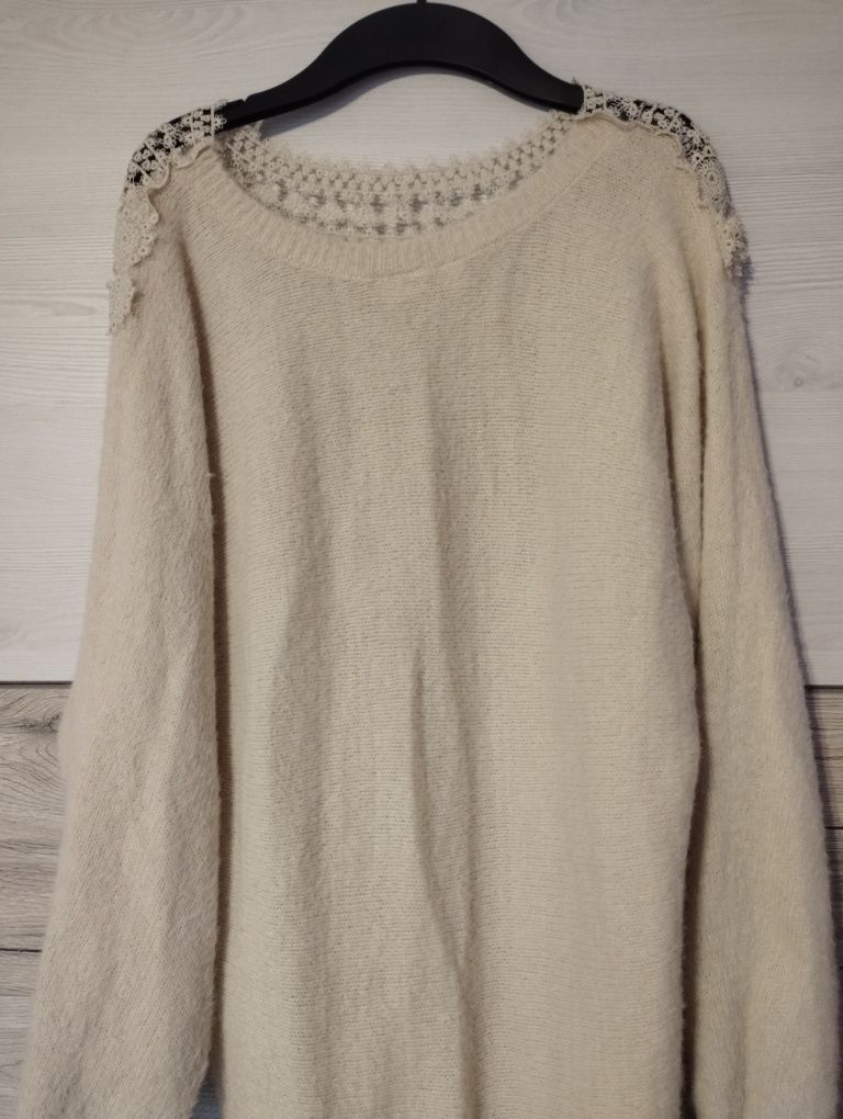 Sweter koronka bon prix S