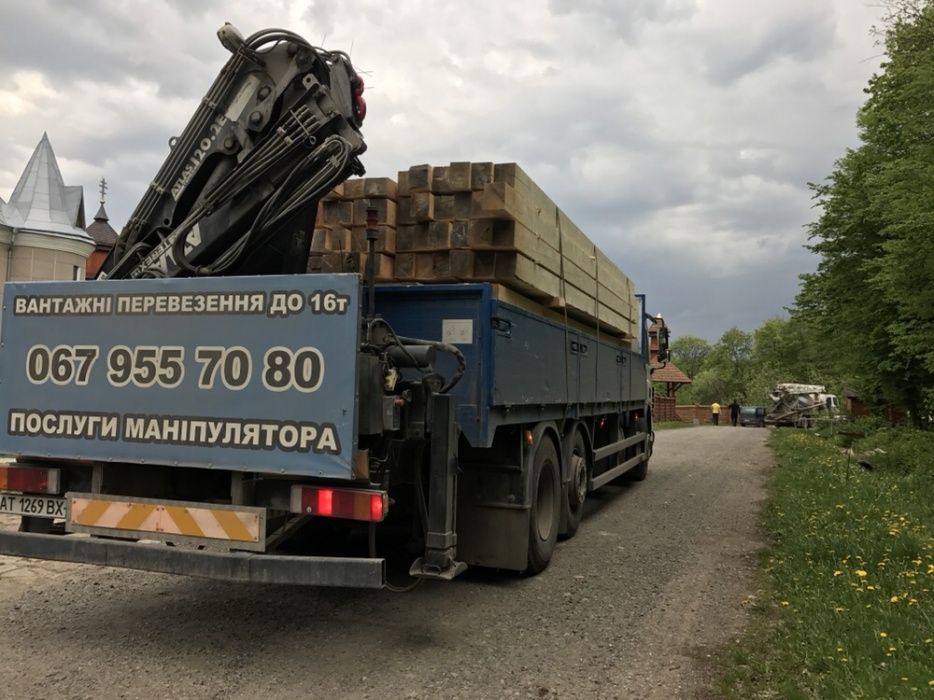 Вантажні перевезення до 12т. Послуги крана-маніпулятора.