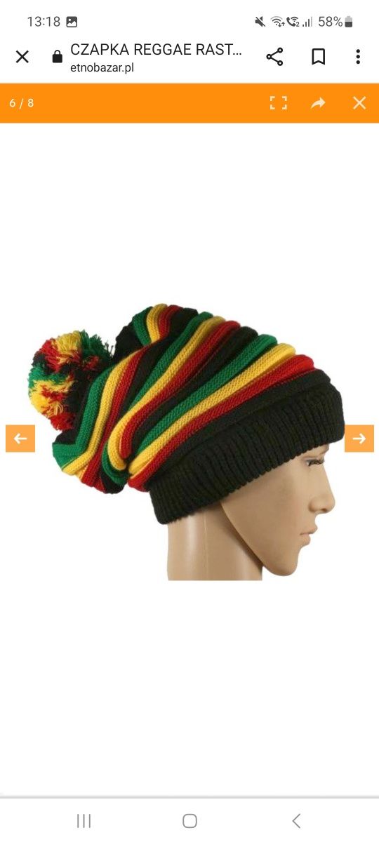 Czapka zimowa Rasta