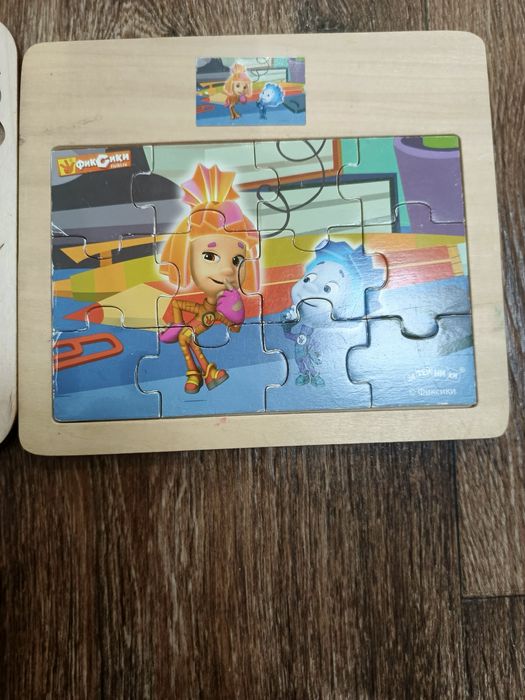 Дерев'яні пазли тварини , машинки