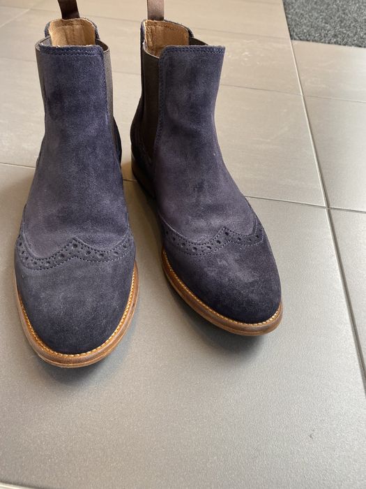 Botas de pele Azul