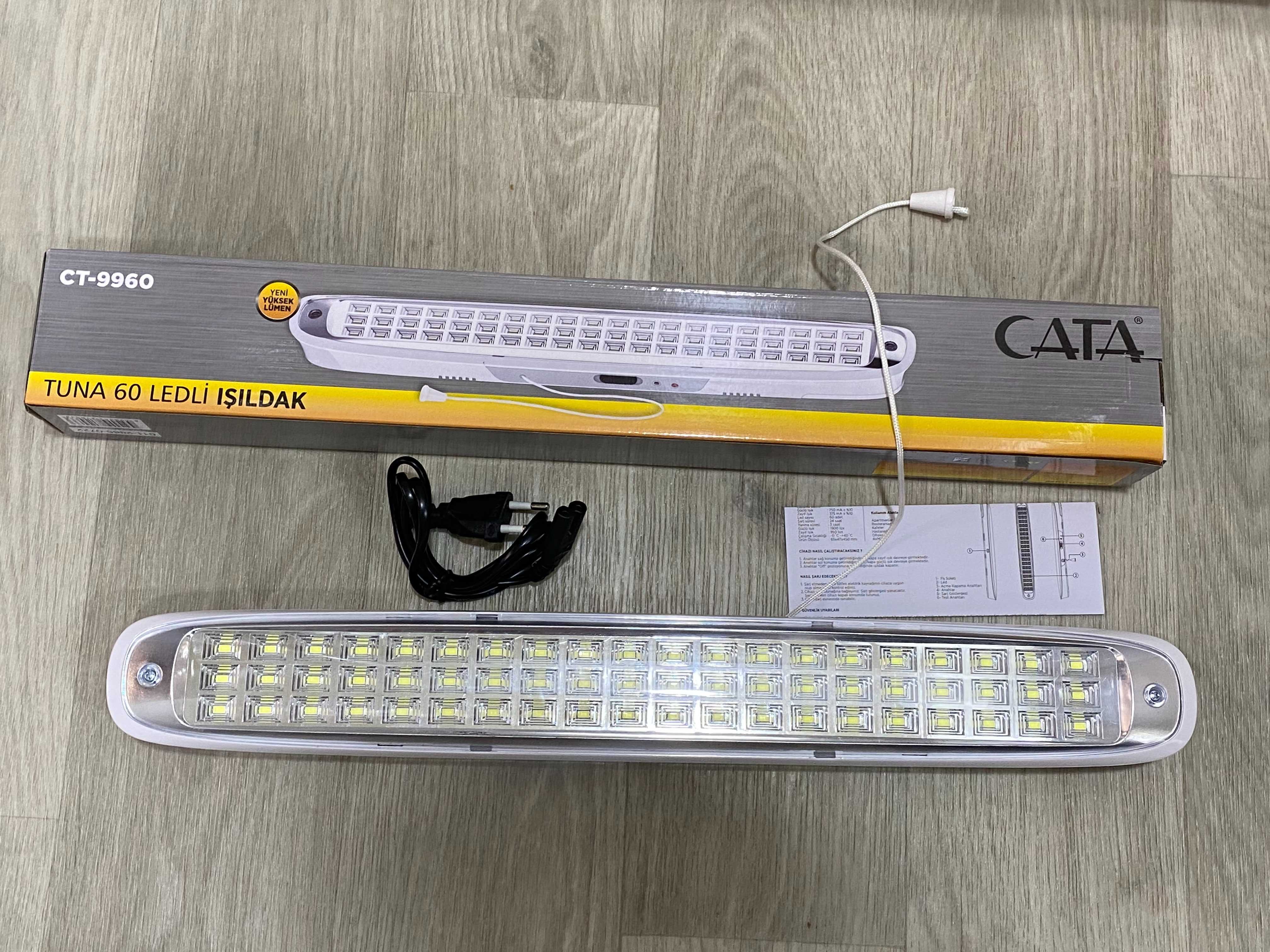 Фонарь аккумуляторный, Фонарь аварийного освещения,CATA CT-9960 60 LED