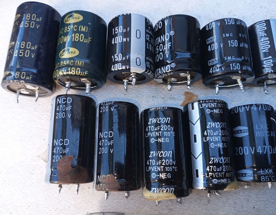 Электролитические конденсаторы на 400 В 150 мкФ 450 В 180 мкФ