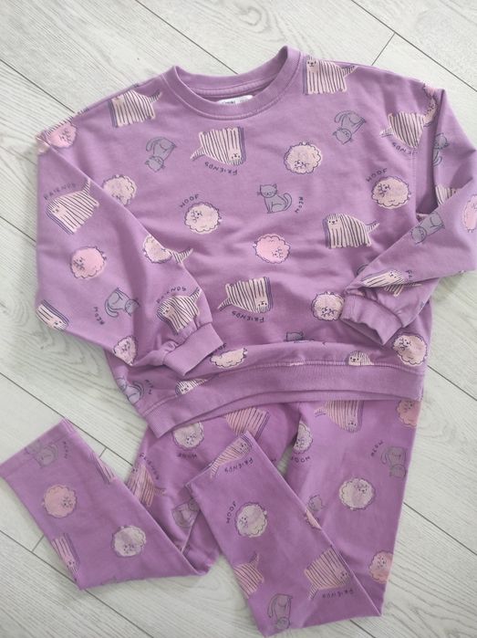 Dres komplet dla dziewczynki 128/134 Sinsay kotki.