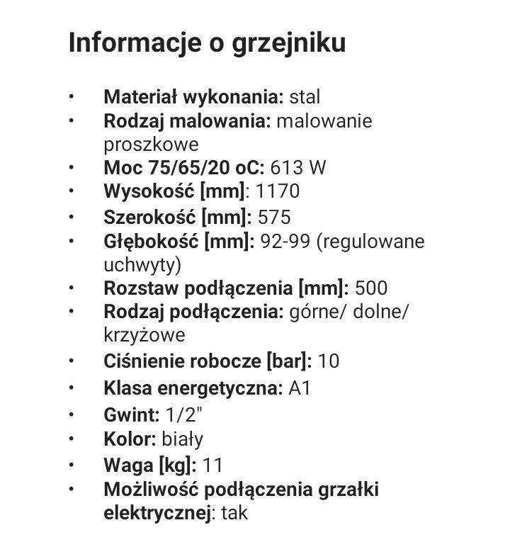 Grzejnik łazienkowy