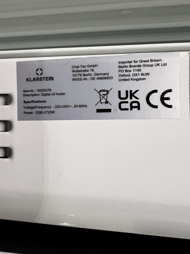 Масляний радіатор Smart з Німеччини Klarstein Thermaxx Smart 10035276