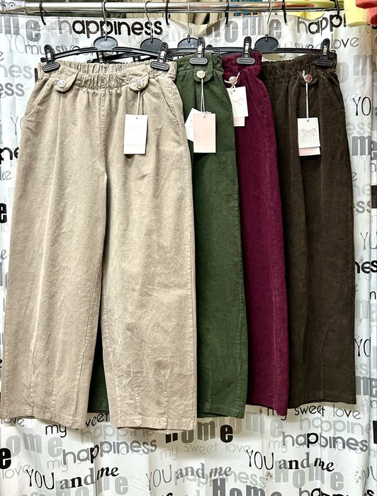 Брюки баги, широкие, вельветовые,42-50, хлопок 100%, Италия.