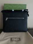 GUCCI black guccissima zip pocket flat massenger сумка мессенджер
