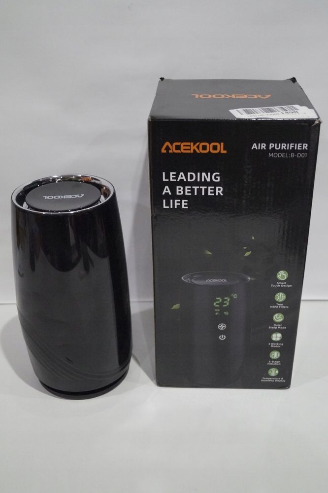 Компактний настільний очисник повітря Acekool B-D01 Black