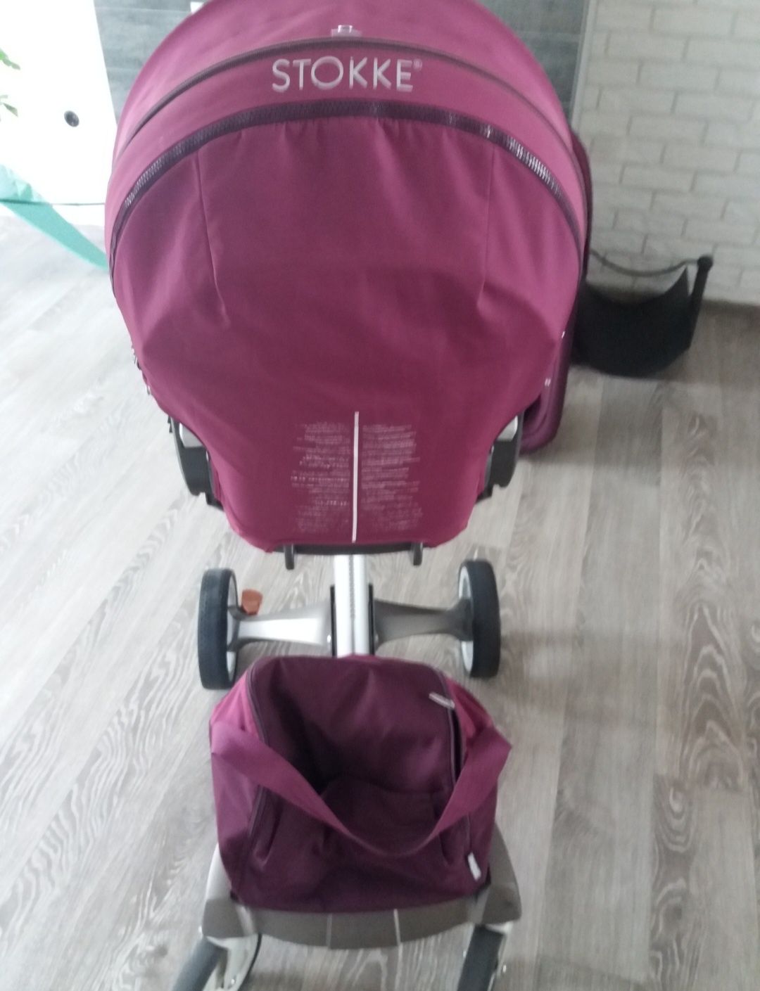 Коляска Stokke 2 в 1 + текстиль сірий