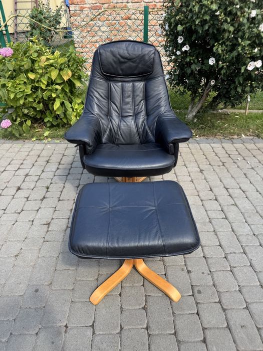 Крісло реклайнер шкіряне (00121) крісло для відпочинку