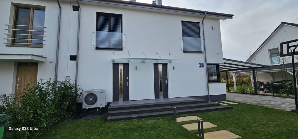 Daszek szklany nad drzwi okucia nierdzewne szkło 66.4 vsg esg