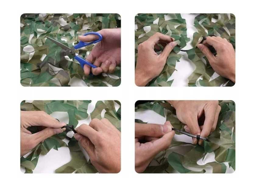 SIATKA MASKUJĄCA WOJSKOWA Camo 4x5 Outdoor Survival Osłona Ogród Leśna