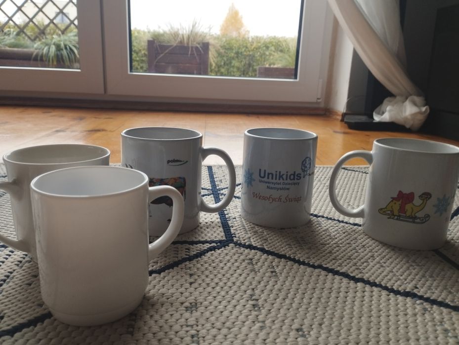 Kubki różne oddam za darmo 5szt