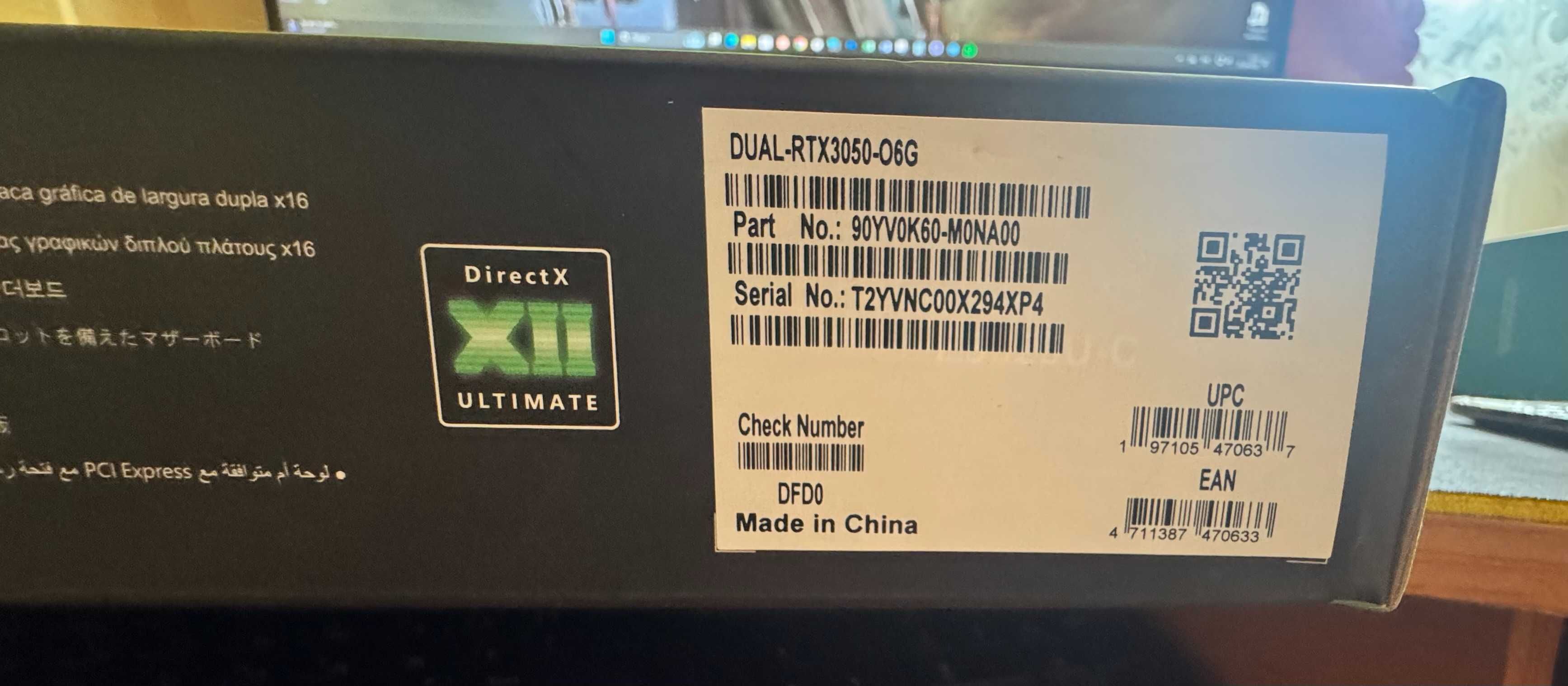 Відеокарта ASUS PCI-Ex GeForce RTX 3050 Dual OC Edition 6GB GDDR6 НОВА