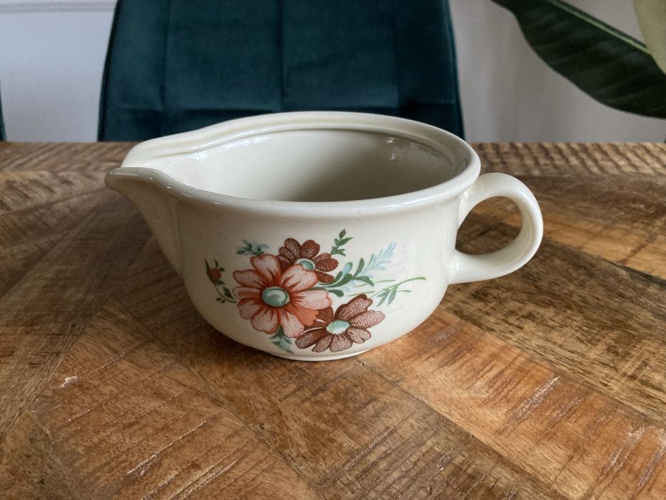 Sosjerka Tułowice PRL ze wzorem kwiatowym